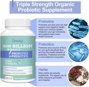 Probiotics for Women and Men, 300 Billion CFU 24 Strains Probiotics + 15 Organic Herbs Prebiotics Blend, Shelf Stable Gut Health Supplement for Digestive Immune & Whole-Body Health, 8 Month Supply 4