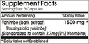 Yohimbe Bark Standardized Extract 1500mg // 200 Capsules // Pure // by PureControl Supplements 3