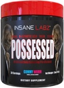 Insane Labz Possessed Low Stimulant Testosterone Boosting Pre Workout Powder, Loaded with D Aspartic Acid and Creatine Fueled by AMPiberry and OXYgold, 30 Srvgs, Gummy Worm 2