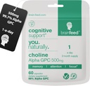 Acetylcholine Supplement | 99% Alpha GPC Capsules (60) | 1-a-Day | Memory, Focus Concentration Nootropic Brain Supplement | Acetylcholine Precursor | Alpha GPC Powder in Capsule | Lab-Tested 2