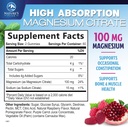 Magnesium Citrate Supplement Gummies - High Absorption Magnesium Gummy for Adults & Kids, Magnesio Citrate Supplements for Bone, Muscle Health, Heart Support, Vegan, Gluten Free, Non-GMO - 120 Gummies 3