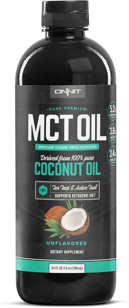 Onnit MCT Oil - Pure MCT Coconut Oil, Ketogenic Diet and Paleo Optimized with C8, C10, Lauric Acid - Perfect for Coffee, Shakes, and Cooking (Flavorless - 24oz) 2