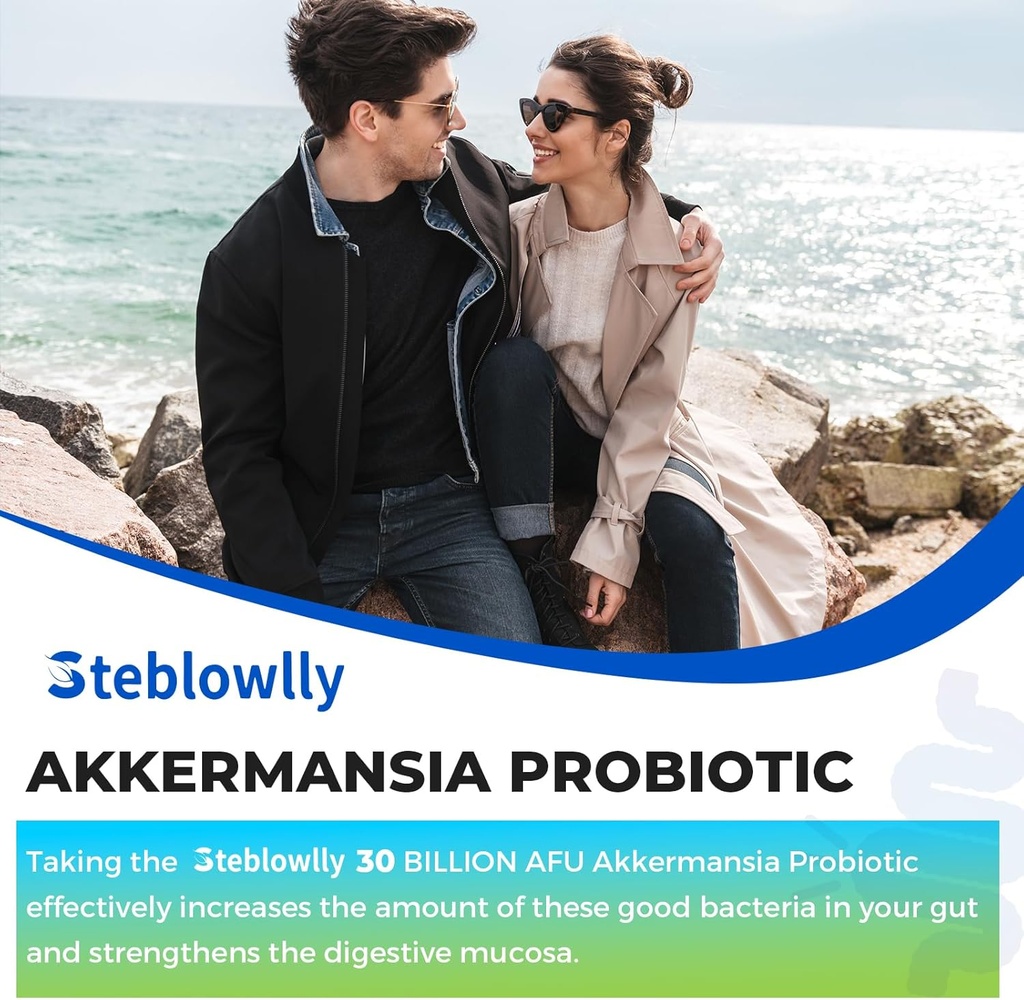 Akkermansia Probiotic, GLP-1, Live Strain Probiotics for Women & Men, GLP 1 Supplement for Gut Health, Digestive, Metabolic*, Immune, with Chromium, Green Tea Leaf, 60 Capsule 6
