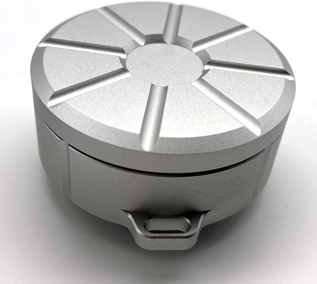 Travel Pill Box Aluminium Alloy Small Vitamin Box Waterproof Travel Pill Organizer Pill Dispenser Supplement Holder for Pills/Vitamin/Fish Oil (Sliver) 6