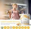 Organic Lions Mane, Non-GMO and Gluten-Free Lions Mane, Neuronal Growth and Immune System, Mushroom Powder for Memory Support, Concentration, Clarity, Creativity and Mood-50 Serving 5