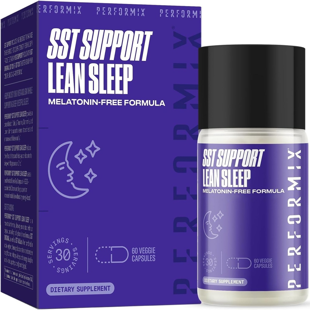 PERFORMIX - SST Support Lean Sleep - Herbal Sleep Aid Supplement - Gentle Nighttime Support - Calming Formula - 60 Veggie Capsules for Adults 2