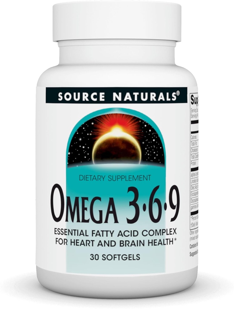 Source Naturals Omega 3-6-9, Essential Fatty Acid Complex for Heart and Brain Health* - 30 Softgels 2
