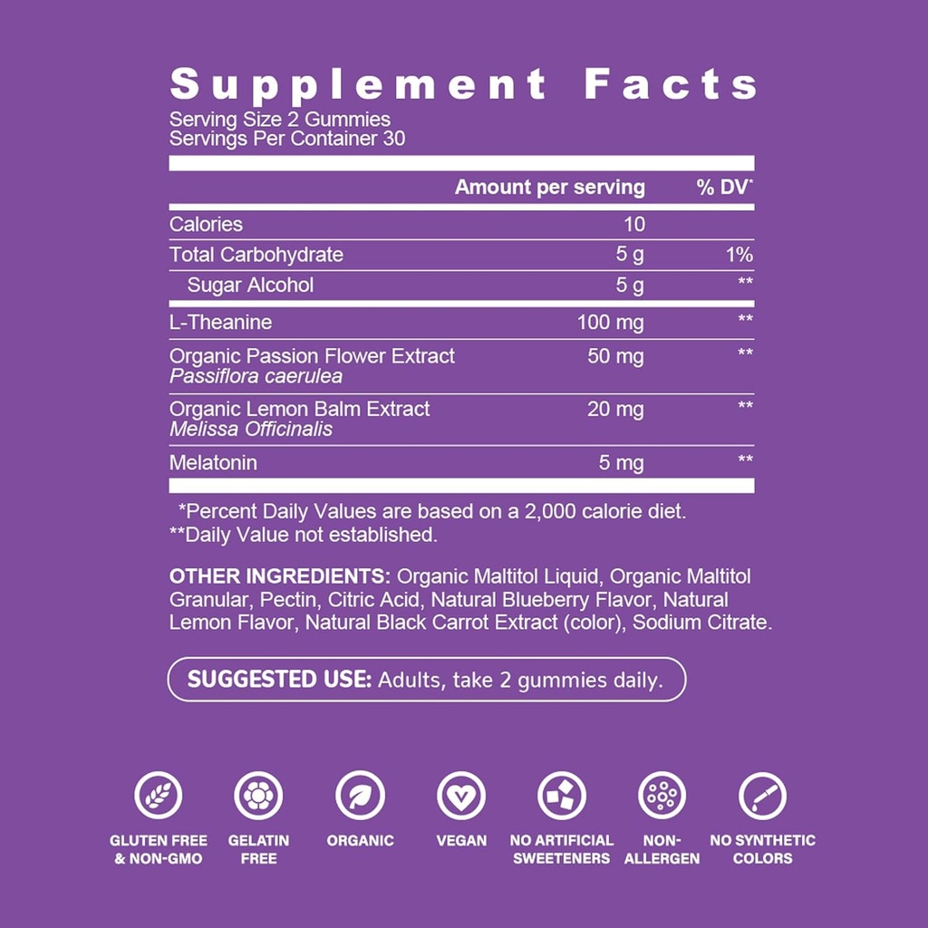 Goood Sugar Free Melatonin Gummies 5mg - Sleep Gummies for Adults - Sleep Supplement with L-Theanine - Melatonin 5mg Gummies - Gluten Free & Non GMO Sleeping Gummies for Adults for Calm Sleep 60 Ct 4