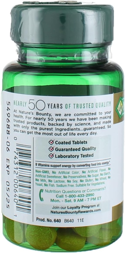 Nature's Bounty Vitamin B-2 100 mg, 100 Tablets (Pack of 6) 4