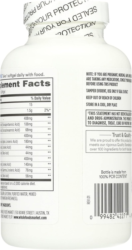 365 by Whole Foods Market, Omegaforce 3 6 9 Complex, 120 Softgels (Pack of 2) 3