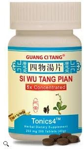 Si Wu Tang Pian, Tablets 200 200mg Tablets - Pack of 2 2