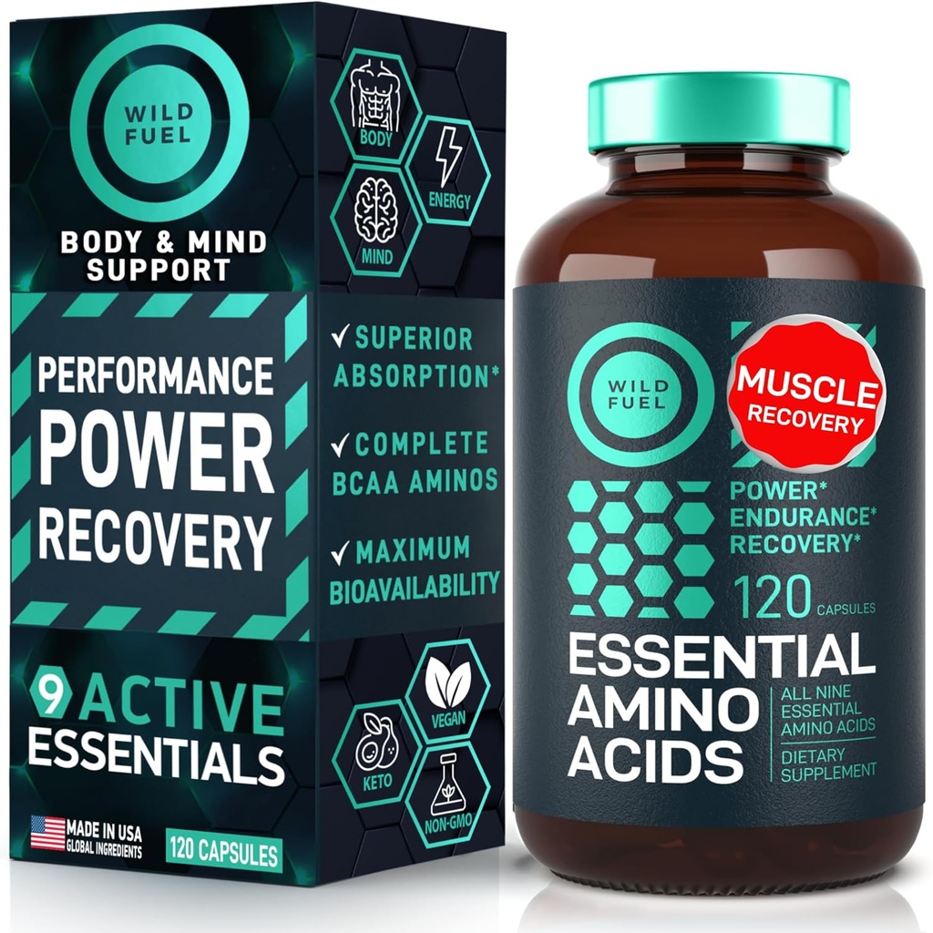 WILD FUEL HMB with Vitamin D3, Amino Acid Complex and Keto MCT Oil Gummies Power and Recovery Bundle 6