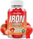 Iron Gummies for Women, Men & Kids, Sugar Free Iron Supplement with Calcium, Zinc, Folate & Vitamin B12, C, B6 - for Blood Building & Energy Support, Anemia, Strawberry, 60 Count 2