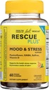 RESCUE Bach Plus Mood & Stress Support Gummies, Daytime Dietary Supplement with Passionflower, GABA, Saffron & Vitamin D, Natural Orange Flavor, Vegan & Gluten-Free, 60 Count 2