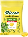 Ricola Sugar Free Lemon Mint Herbal Cough Suppressant Throat Drops, 105ct Bag 2