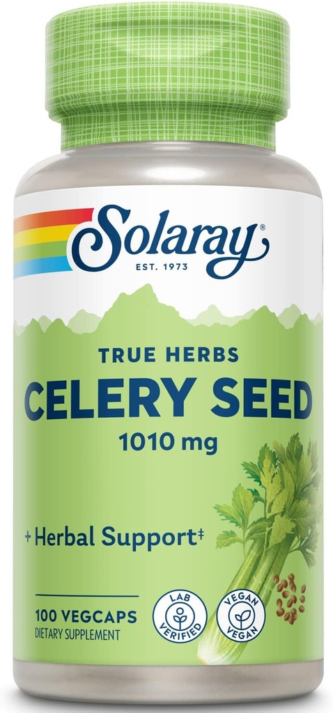 Solaray Celery Seed, 505mg, 100 Vegetarian Capsules 2