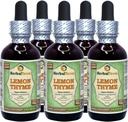 Lemon Thyme (Thymus x Citriodorus) Glycerite, Organic Dried Herb Alcohol-Free Liquid Extract (Brand Name: HerbalTerra, Proudly Made in USA) 4 fl.oz (120 ml) 6