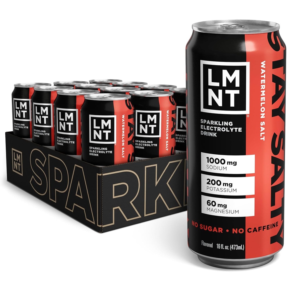 Drink LMNT Sparkling Electrolyte Drink - Watermelon Salt | 12-Count 2