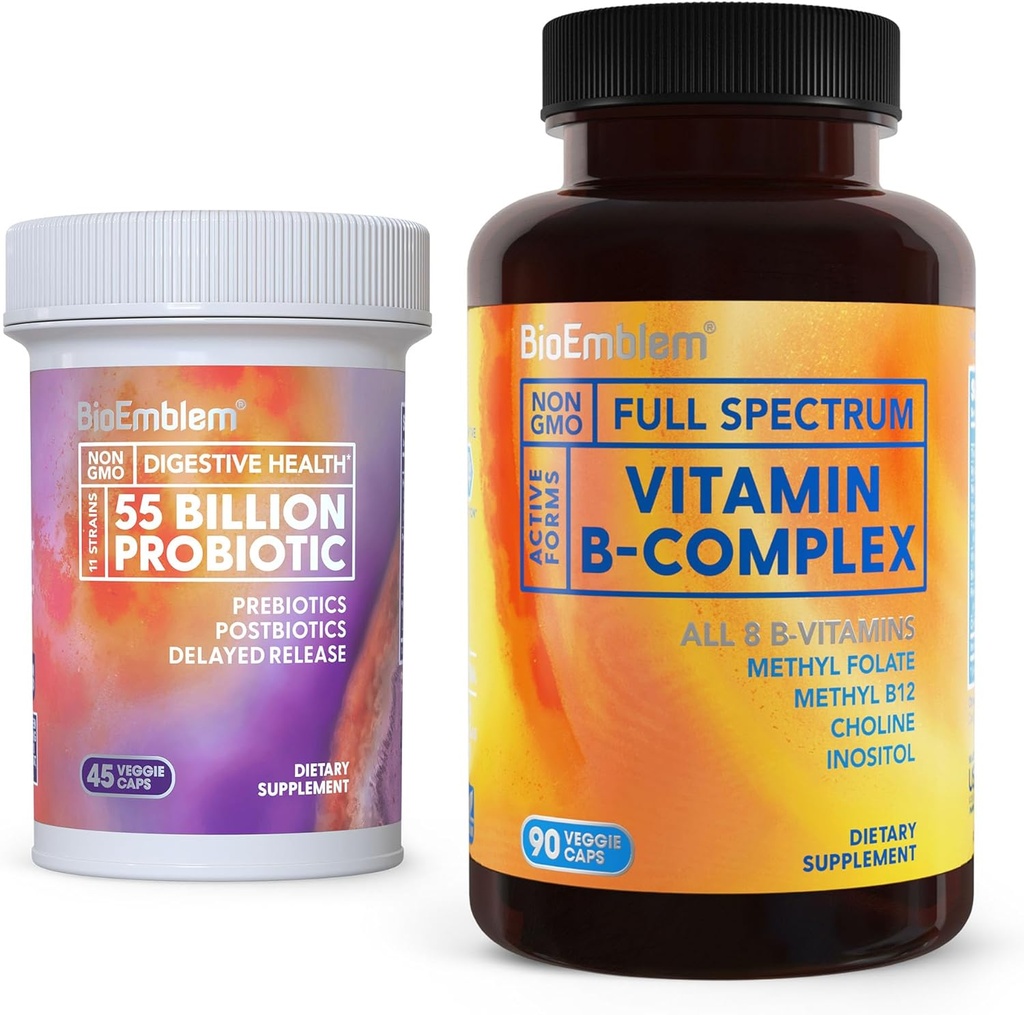 BioEmblem Vitamin B-Complex & Probiotics for Women & Men 2