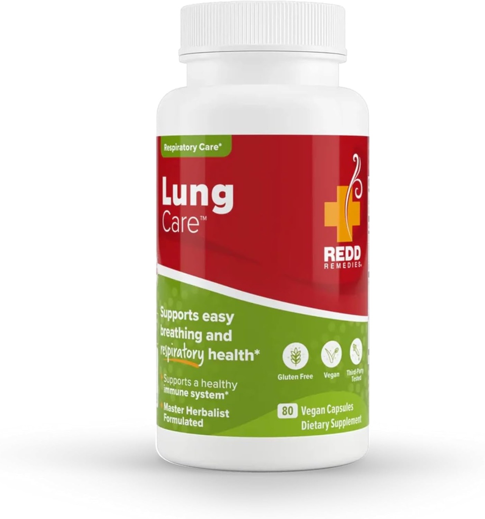 Redd Remedies, Lung Care, Supports Easy Breathing and Respiratory Health, 80 Vegan Capsules 2
