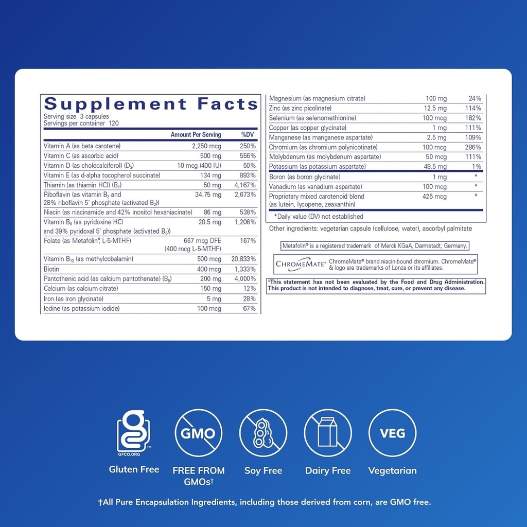 Pure Encapsulations Nutrient 950 | Multivitamin Mineral Supplement to Support Physiological Functions and a Healthy Lifestyle* | 360 Capsules 3