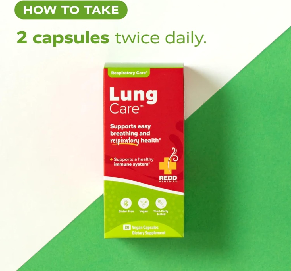 Redd Remedies, Lung Care, Supports Easy Breathing and Respiratory Health, 80 Vegan Capsules 6