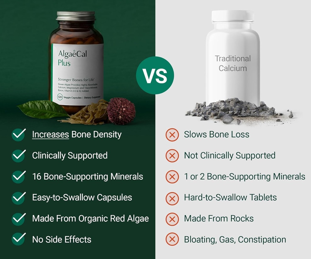 ALGAECAL Plus Bundle - Free 4-in-1 Vitamin D3 Complete & Red Algae Calcium with 16 Bone-Supporting Nutrients, Clinically Supported to Increase Bone Density & Boost Immune System 3