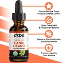 Candi Cleanse Support Supplement Pills & Drops - Organic Oregano Oil Drops Liquid & Black Walnut Wormwood - Extra Strength Natural Oral Gut Cleanser Detox Health Supplements & Caprylic Acid Capsules 4