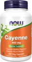 NOW Foods Supplements, Cayenne (Capsicum annuum) 500 mg, Herbal Support, for Digestive Health, 250 Veg Capsules 2