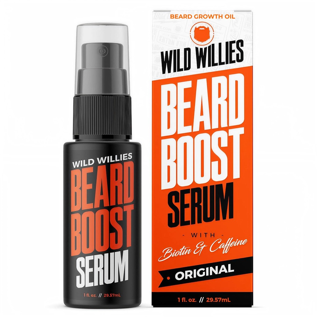 Wild Willies Beard Growth Serum for Men - Natural Beard Serum with Biotin, Caffeine & Essential Beard Oil for Fuller, Thicker Facial Hair Enhancer - Daily Grooming, Nourishes & Hydrates Facial Hair 2