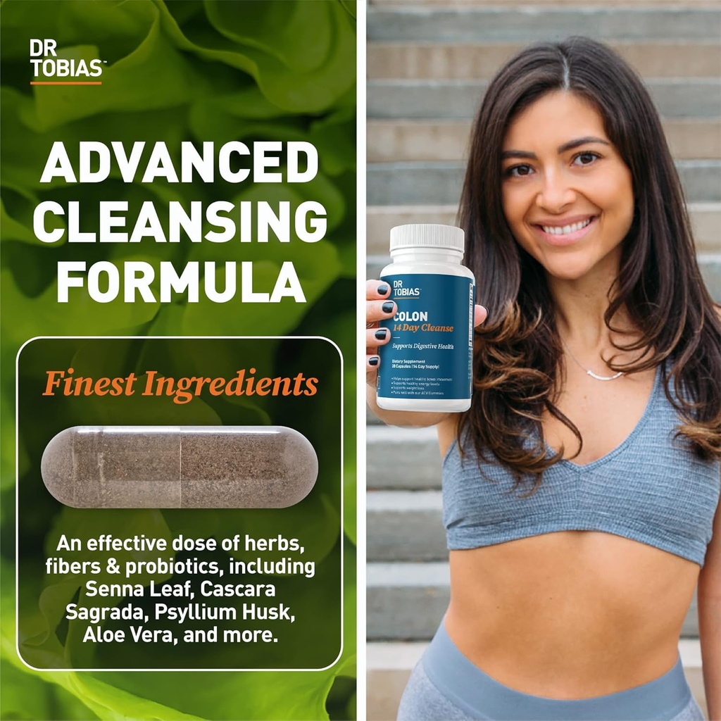 Dr. Tobias Colon 14 Day Cleanse and Colon Everyday Health, Advanced Gut Cleanse Detox & Daily Digestive Support with Psyllium Husk Fiber Powder, Digestive Wellness Bundle, Non-GMO 3