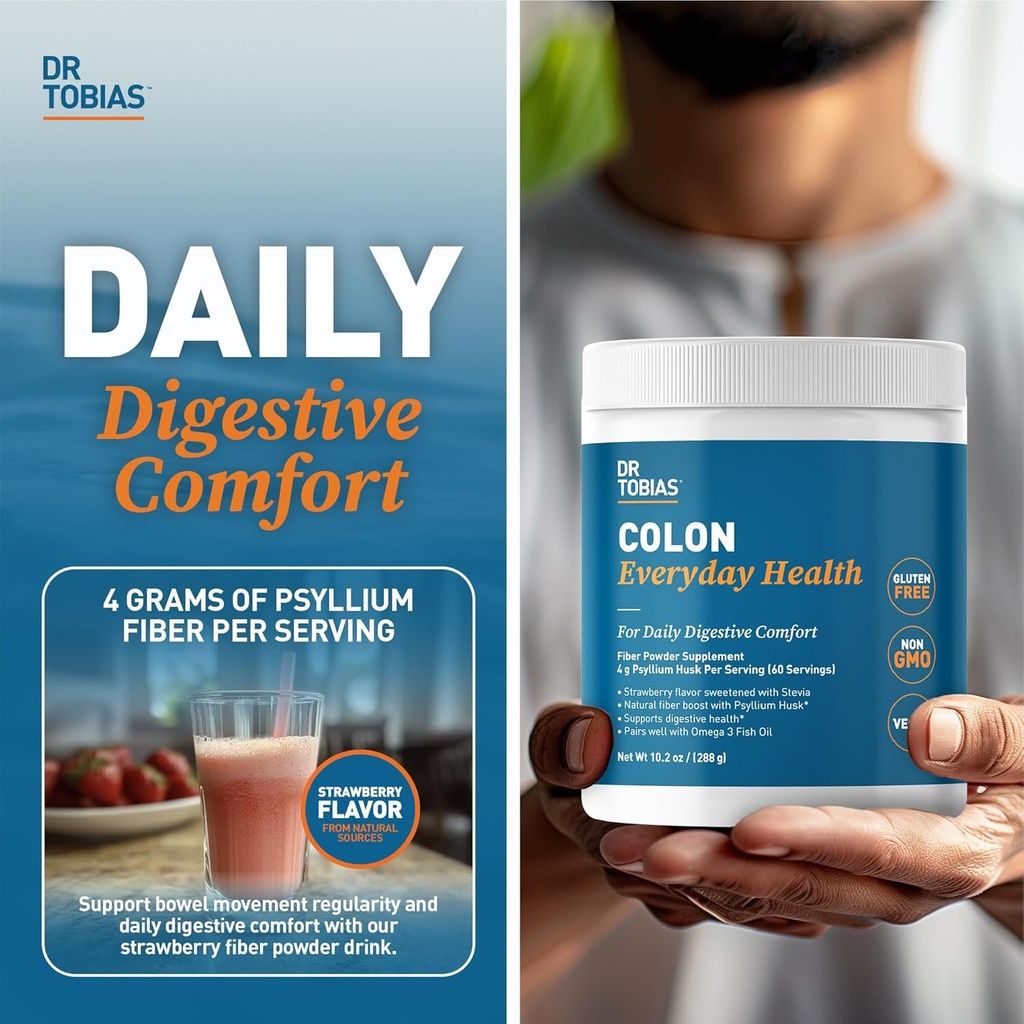 Dr. Tobias Colon 14 Day Cleanse and Colon Everyday Health, Advanced Gut Cleanse Detox & Daily Digestive Support with Psyllium Husk Fiber Powder, Digestive Wellness Bundle, Non-GMO 4