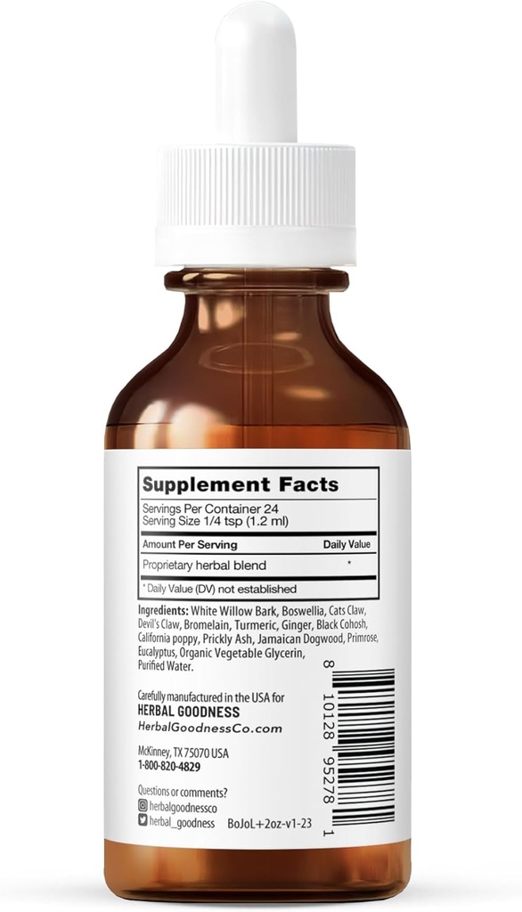 Herbal Goodness Joint Be Happy | Joint & Bone Support Supplements for Men & Women | Organic Juice for Knee & Back Health 2oz. 4