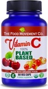 THE FOOD MOVEMENT CO. 100% Plant-Based Vitamin C 60 Capsules 125mg - Adults Immune System Antioxidant Support Dietary Supplement - Whole Food Vegan Supplements from Organic Non-GMO Gluten-Free Fruits 2