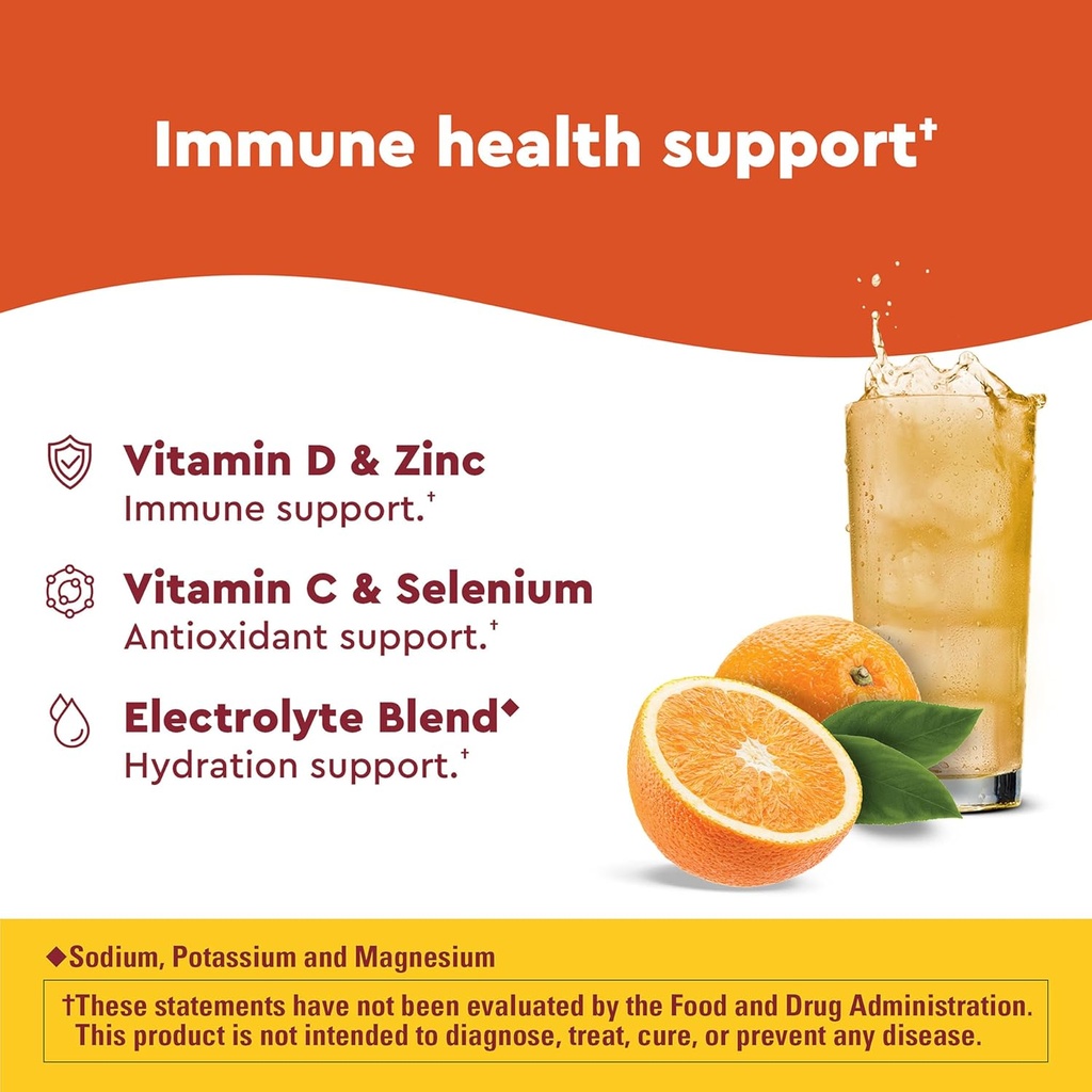 Nature Made Wellblends ImmuneMAX Fizzy Drink Mix, Vitamin C 1500mg, Zinc 15 mg, Vitamin D3 1000 IU (25 mcg), plus B Vitamins and Electrolytes Hydration Blend, 30 Stick Packs 5