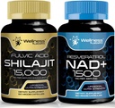 NAD Supplement, 1500mg - Liposomal NAD+ Supplement with Resveratrol, NAD Plus Boosting Supplement │Shilajit Pure Himalayan Organic Capsules with Naturally Occuring Fulvic Acid 2