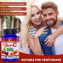 THE FOOD MOVEMENT CO. 100% Plant-Based Vitamin C 60 Capsules 125mg - Adults Immune System Antioxidant Support Dietary Supplement - Whole Food Vegan Supplements from Organic Non-GMO Gluten-Free Fruits 6