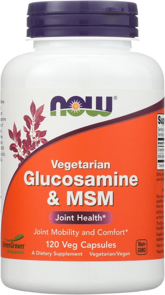 NOW FOODS Vegetarian Glucosamine & MSM, 120 CT 2