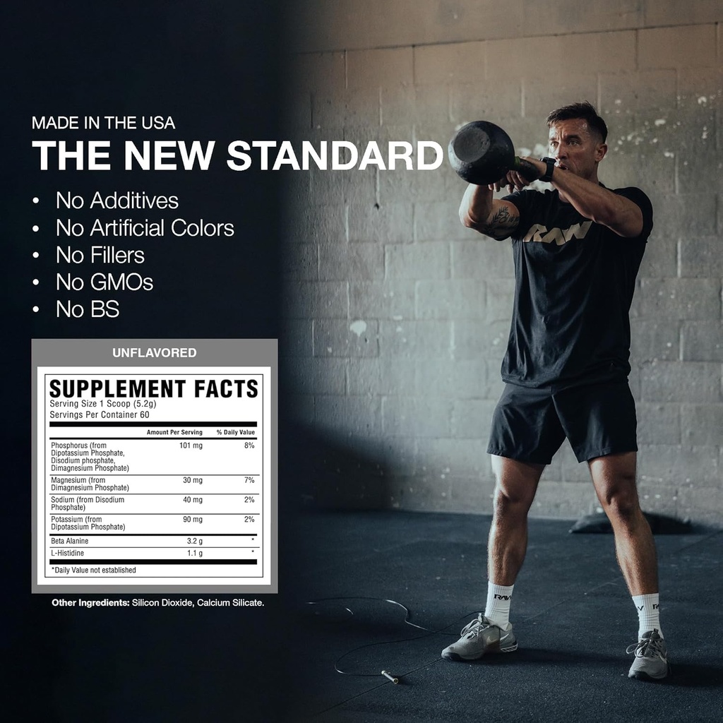 RAW Beta Alanine Powder, Unflavored (60 Servings) - Pre-Workout Powder for Men & Women - Beta Alanine Supplement for Workout Endurance - Preworkout Beta Alanine Powder for Reduced Muscular Fatigue 5