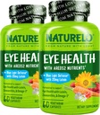 NATURELO Eye Vitamins - AREDS 2 Formula Nutrients with Lutein, Zeaxanthin, Vitamin C, E, Zinc, Plus DHA - Supplement for Dry Eyes, Healthy Vision, Eye Support - 60 Vegan Capsules (Pack of 2) 2