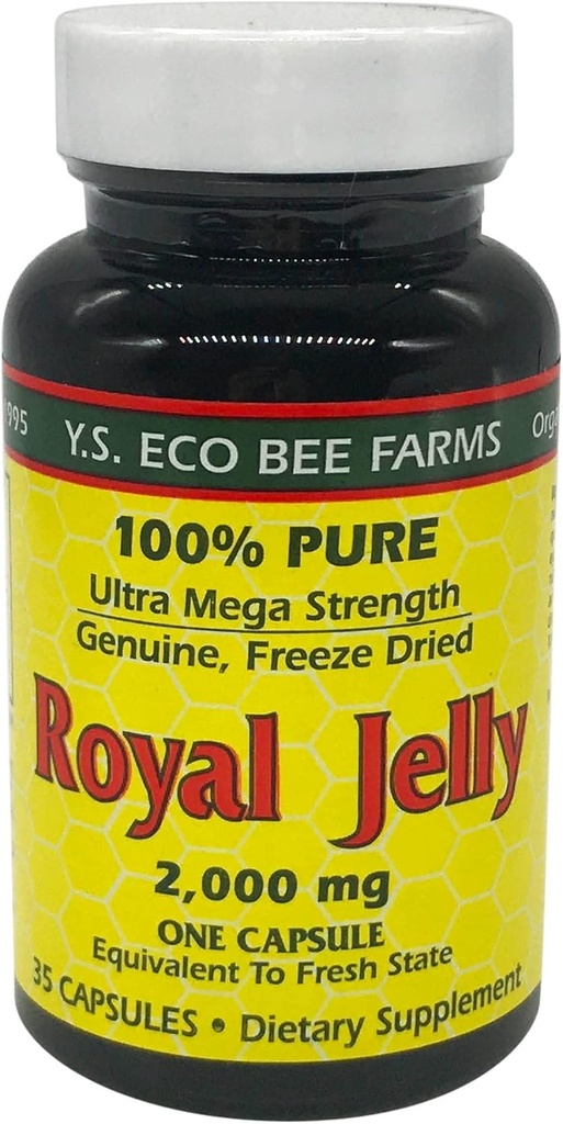 YS BEE Farms Pure Royal Jelly Capsules, 35 CT 2
