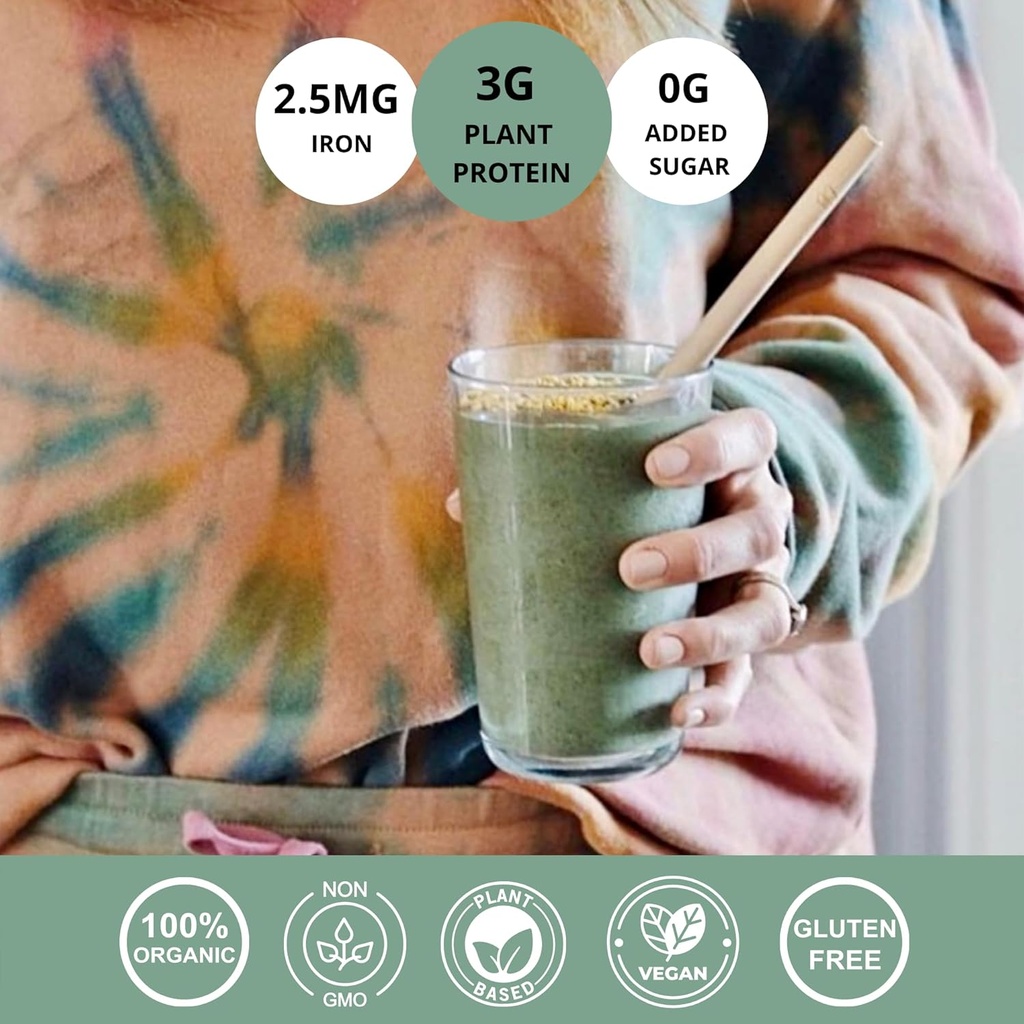 Philosophie Vegan Protein Powder - Green Superfood Powder with Hemp Protein, Spirulina & Maca Root Powder - Plant-Based, Organic Superfood Blend - Protein Powder for Meal Replacement Shake, 8oz 3