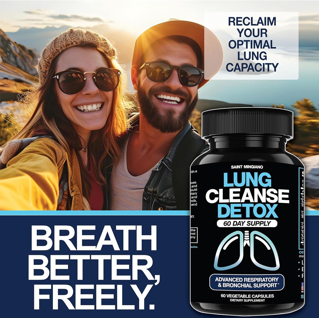 Lung Cleanse Detox, 60 Day Cleanse - Supports Lung Health Within Bronchial & Respiratory Systems - Quit & Stop Smoking Aids - Herbal Detox for Lungs 3