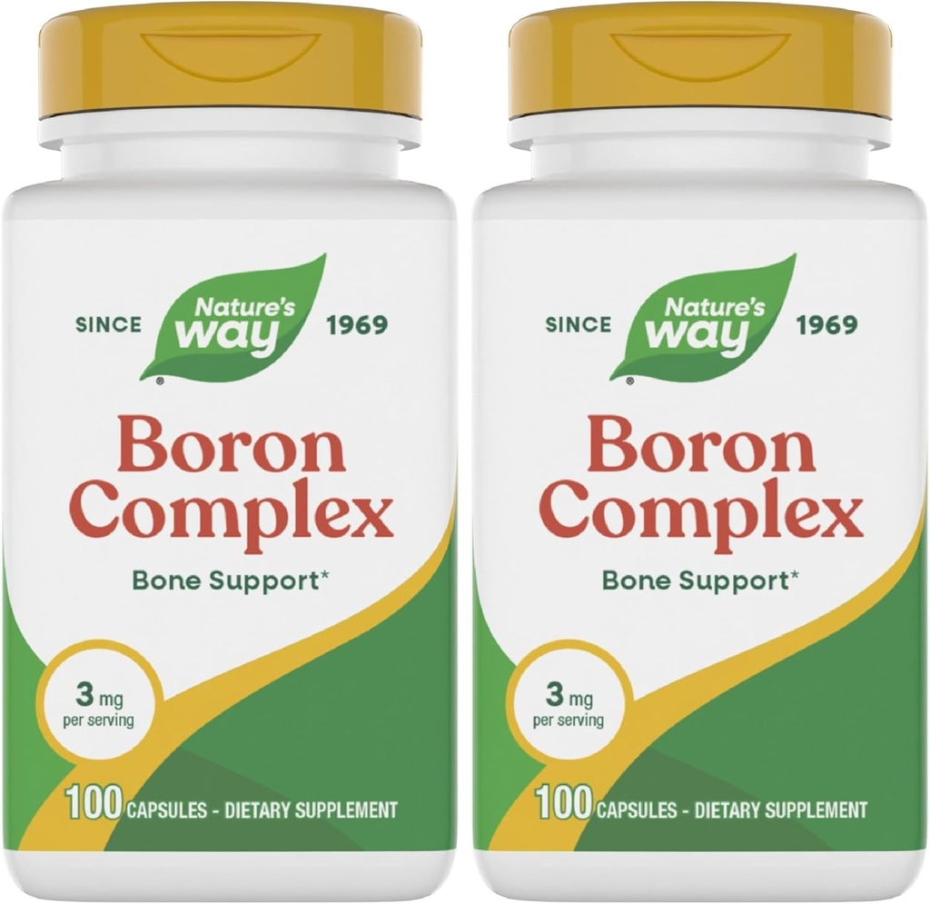 Nature's Way Boron Complex, Supports Bone Health*, 100 Capsules (Pack of 2) 2