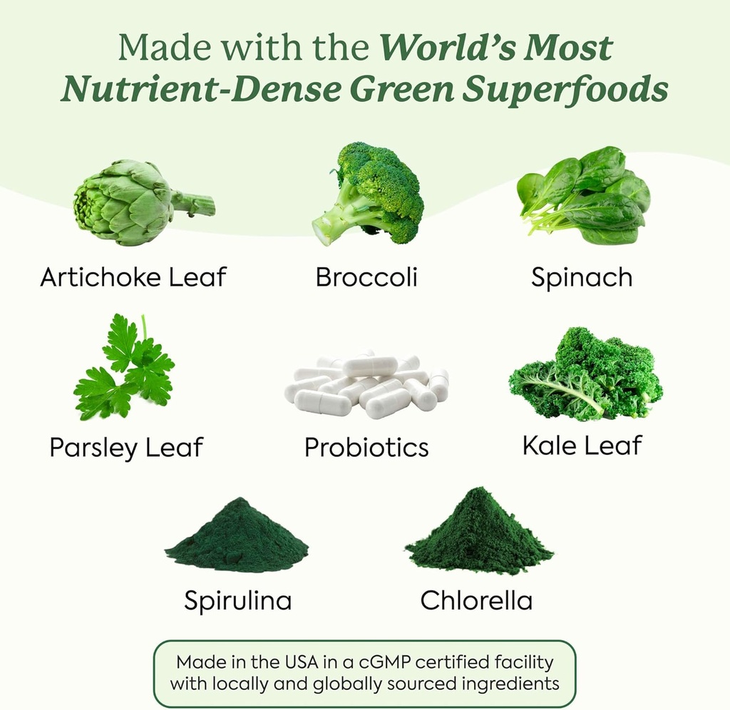 Plant People WonderGreens Veggie Gummies Super Greens with Probiotics Multivitamin Support Gummy for Wellbeing, Energy, Immune and Gut Health, Green Apple Flavor (60 Count) 4