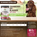 Cranberry UTI Treatment for Dogs – Soft Chews for Urinary Tract Health, Bladder Support & Lawn Protection – Natural Vet-Formulated Cranberry Supplements – USA Made – Peanut Butter Flavor 5