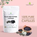 Cosmic Element 100% Pure Black Seed Powder Capsules Organic - Vegan Nigella Sativa 450mg Black Cumin Seeds per Serving- for Health - 60 Capsules 3
