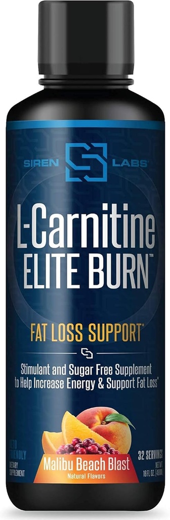 Censor NDS Nutrition Fat Loss-Body Toner with CLA (90 Softgels) & Siren Labs L-Carnitine Elite Burn Fat Loss Support Malibu Beach Blast 3000 mg (32 Servings) 6