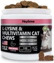 Lysine Supplement for Cats, Cat Treats for Sneezing and Runny Nose, Cold, Cat Immune Support, Eye Function, and Respiratory Health, L-Lysine cat Vitamins for Cats (120 Pills, Salmon) 2