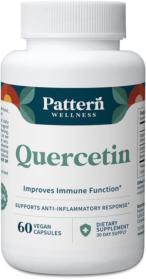 Pattern Wellness Quercetin Supplement with Bromelain - Immune Function & Cellular Health Support - Antioxidant & Whole Body Wellness - 60 Vegan Capsules 2